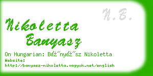 nikoletta banyasz business card